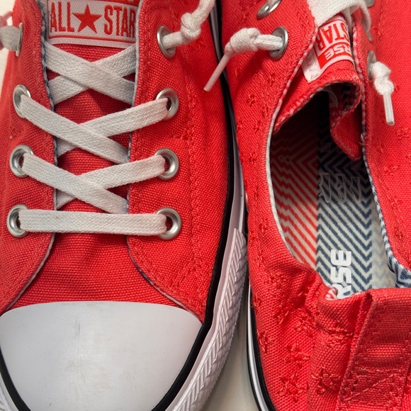 Converse Classic Bright Orange Slip-on Canvas Sneakers - Picture 7 of 9